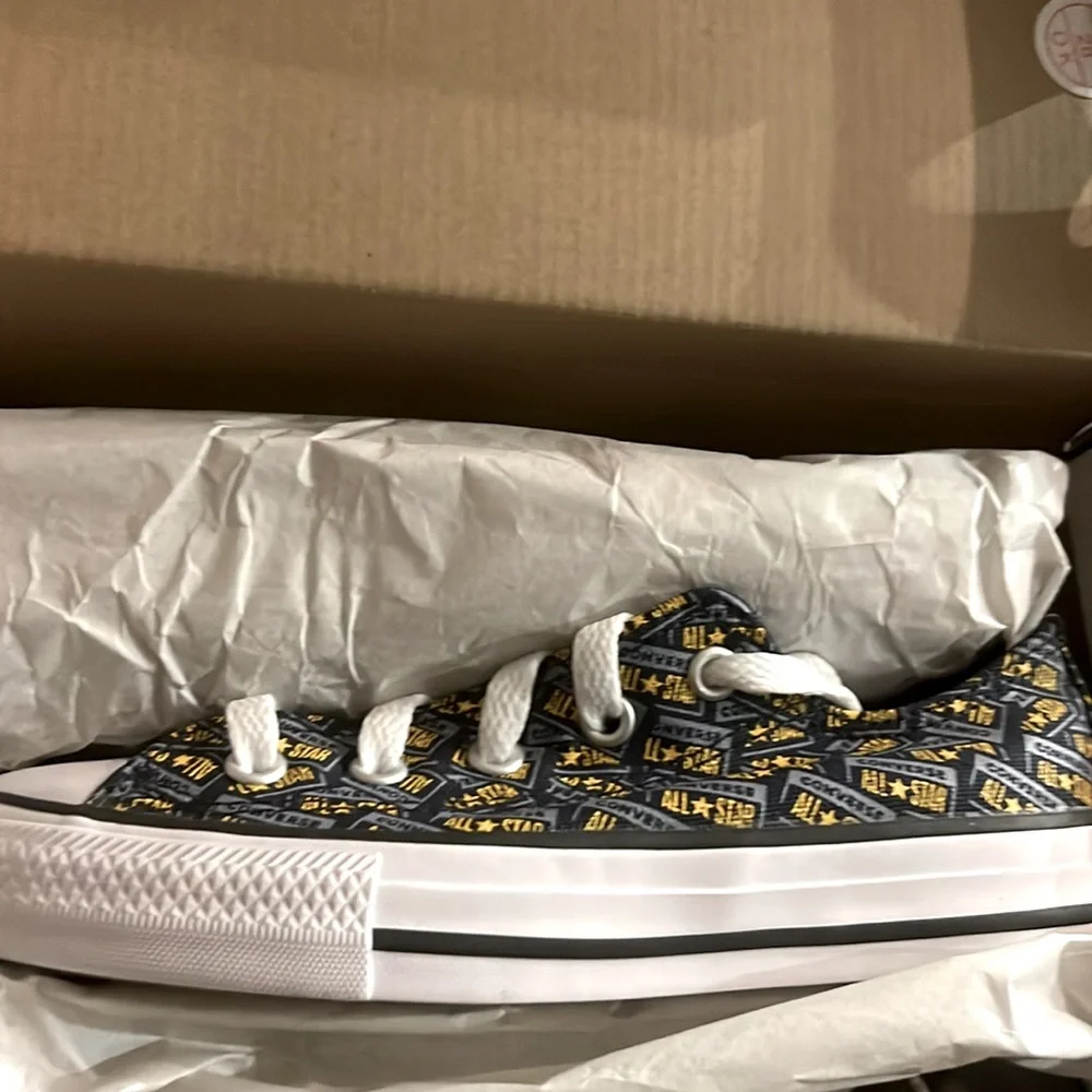 Converse Junior Logo Play Chuck Taylor All Star Obsidian/Blue/Yellow Size 13C